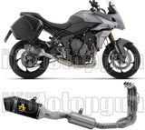 Complete Catalytic Exhaust System With Sound Certification Veloce Black Aluminium Carbon - Arrow Special Parts Compatible With Triumph Tiger 660 Sport (2022-2024)