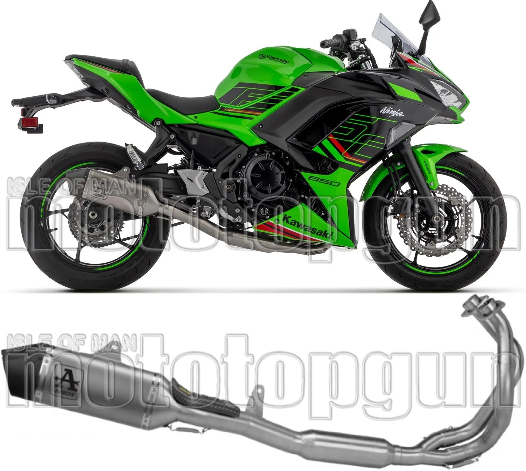 Complete Catalytic Exhaust System With Sound Certification Veloce Titanium Carby End Cap - Arrow Special Parts Compatible With Kawasaki Versys 650 (2025-2026)