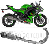 Complete Catalytic Exhaust System With Sound Certification Veloce Titanium Carby End Cap - Arrow Special Parts Compatible With Kawasaki Ninja 650 35Kw (2024-2026)