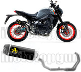 Complete Non-Catalytic Exhaust System With Sound Certification Works Black Nichrom Carbon - Arrow Special Parts Compatible With Yamaha Mt-09 (2021-2023)