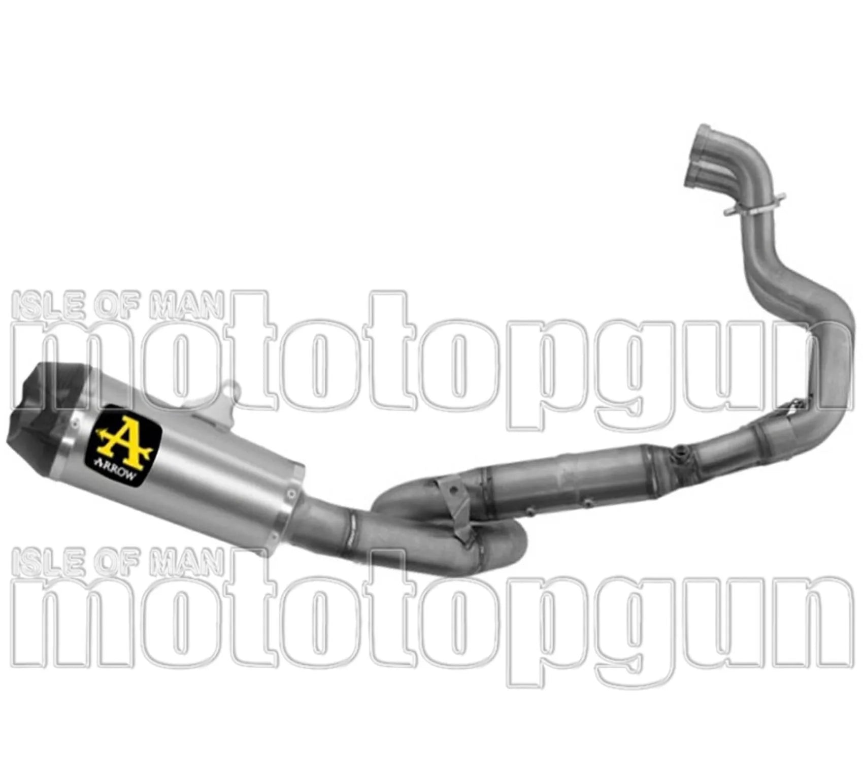 Complete Catalytic Exhaust System With Sound Certification Works Titanium Carby End Cap - Arrow Special Parts Compatible With Suzuki Gsx 8T (2025-2026)
