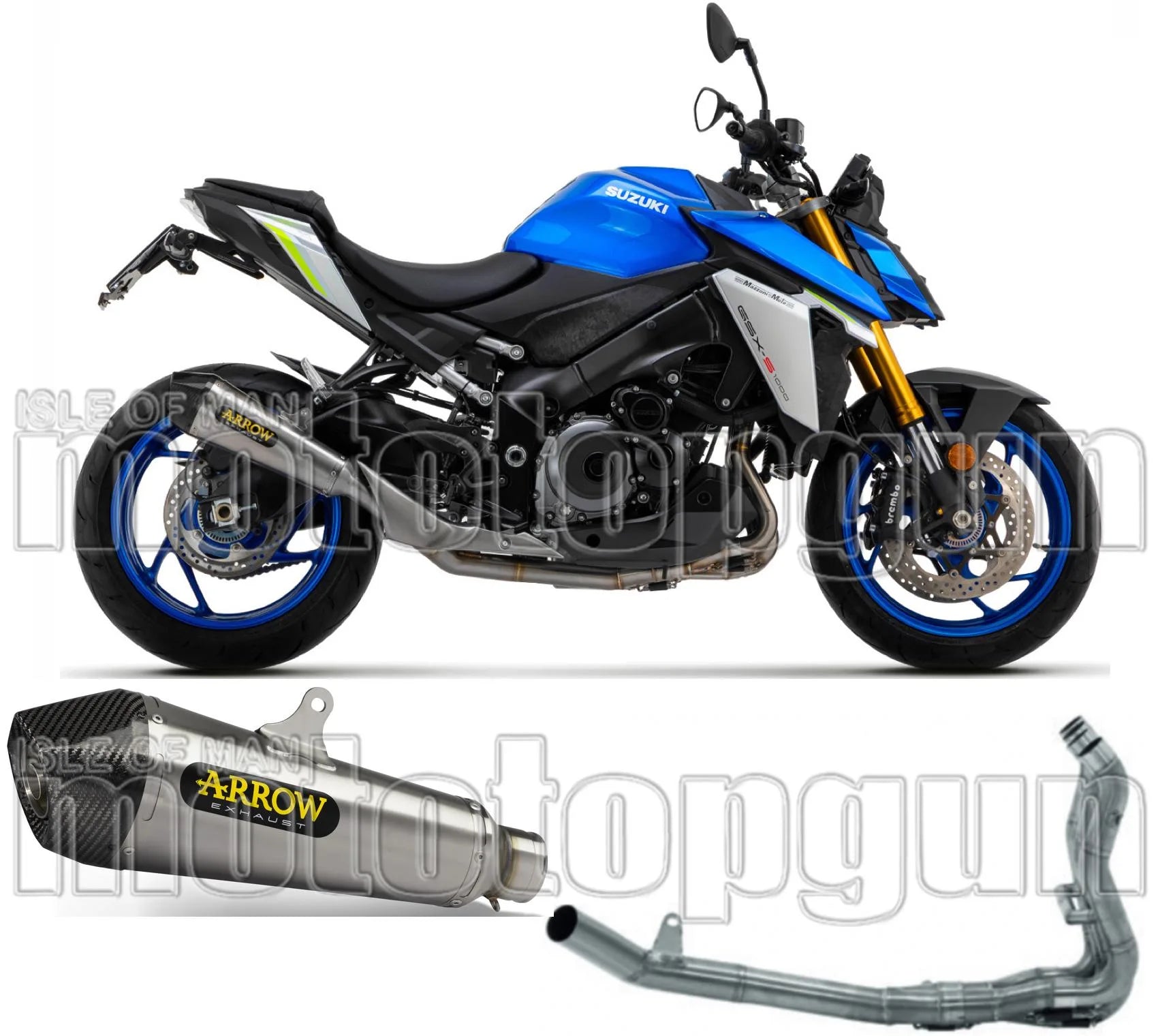 Complete Non-Catalytic Exhaust System With Sound Certification X-Kone Nichrom Carbon - Arrow Special Parts Compatible With Suzuki Gsx-S 950 (2021-2023)