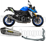 Complete Non-Catalytic Exhaust System With Sound Certification X-Kone Nichrom Carbon - Arrow Special Parts Compatible With Suzuki Gsx-S 1000 Gt (2021-2024)