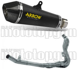 Complete Non-Catalytic Exhaust System With Sound Certification X-Kone Black Nichrom Carbon - Arrow Special Parts Compatible With Suzuki Gsx-S 1000 Gt (2021-2024)