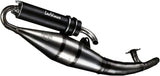 Complete Catalytic Exhaust System With Sound Certification Hand Made Tt Black Aluminum - Leovince Compatible With Keeway Focus 50 (2006)