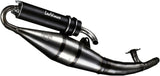 Complete Catalytic Exhaust System With Sound Certification Hand Made Tt Black Aluminum - Leovince Compatible With Yamaha Aerox 50 (1998-1999)