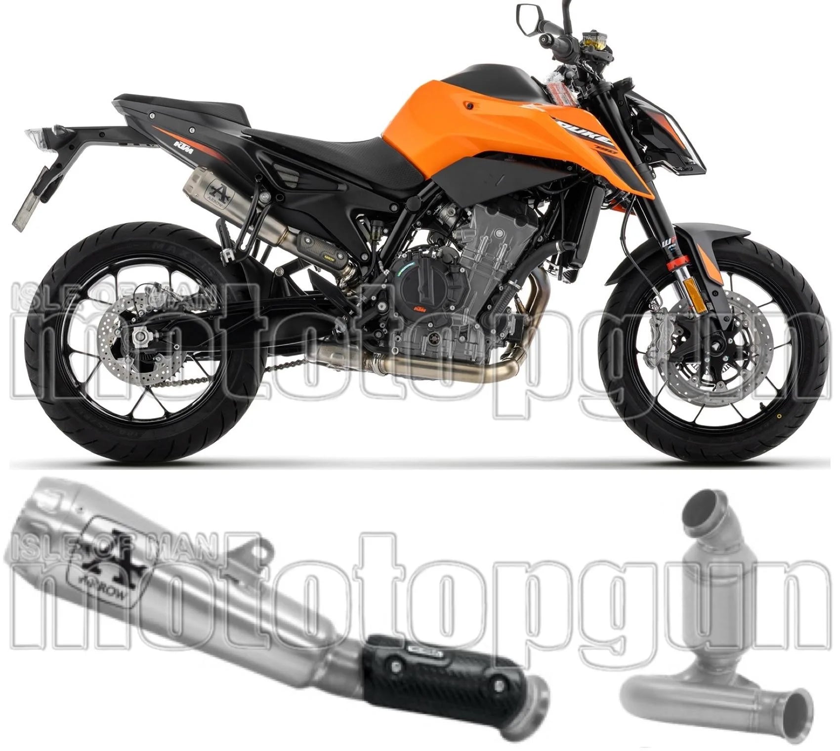 Exhaust Tip Without Sound Certification Pro-Race Titanium - Arrow Special Parts Compatible With Ktm 790 Duke (2025-2026)