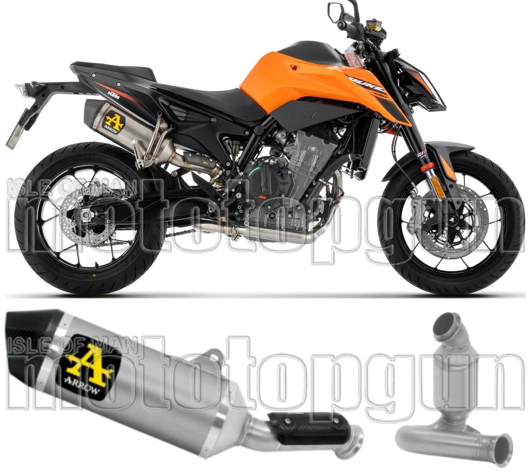 Exhaust Tip Without Sound Certification Race-Tech Titanium Carby End Cap - Arrow Special Parts Compatible With Ktm 790 Duke (2025-2026)