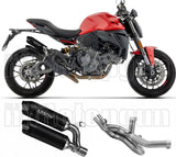 Non-Catalytic Exhaust Tip With Sound Certification Round Black Titanium Body And Carbon Cap - Arrow Special Parts Compatible With Ducati Monster 890 V2 (2026)