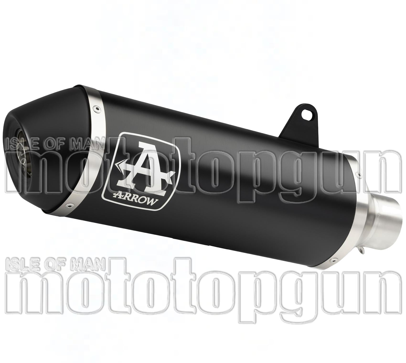 Catalytic Exhaust Tip With Sound Certification Urban Black Aluminium Stainless Steel Black - Arrow Special Parts Compatible With Piaggio Mp3 500 Lt (2017-2018)