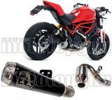 Catalytic Exhaust Tip With Sound Certification Pro-Race Black Nichrom Stainless Steel - Arrow Special Parts Compatible With Ducati Scrambler 800 (2017-2020)