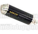 Catalytic Exhaust Tip With Sound Certification Race-Tech Black Aluminium Stainless Steel - Arrow Special Parts Compatible With Ktm 690 Enduro R (2019-2024)