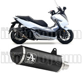 Catalytic Exhaust Tip With Sound Certification Urban Black Aluminium Stainless Steel Black - Arrow Special Parts Compatible With Honda Forza 300 (2018-2020)