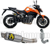 Non-Catalytic Exhaust Tip With Sound Certification Gp2 Gp-2 Titanium Stainless Steel - Arrow Special Parts Compatible With Ktm 790 Duke (2018-2020)