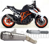 Non-Catalytic Exhaust Tip With Sound Certification Pro-Race Titanium Titanium - Arrow Special Parts Compatible With Ktm Duke 1290 (2017-2019)