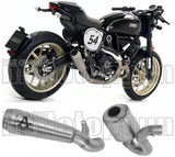 Non-Catalytic Exhaust Tip With Sound Certification Pro-Race Nichrom Stainless Steel - Arrow Special Parts Compatible With Ducati Scrambler 800 (2017-2020)