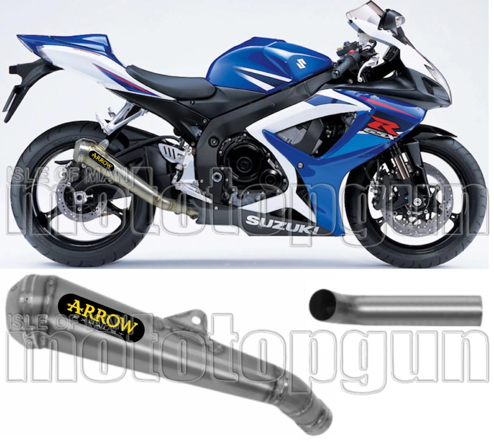 Exhaust Tip With Noise Certification Pro-Race Nichrom Stainless Steel - Arrow Special Parts Compatible With Suzuki Gsx-R 750 Ie (2006-2007)