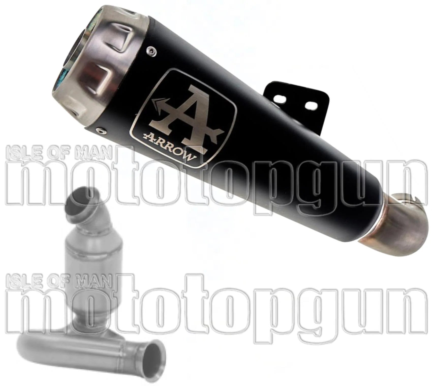 Non-Catalytic Exhaust Tip With Sound Certification Pro-Race Black Nichrom Stainless Steel - Arrow Special Parts Compatible With Ktm 790 Duke (2018-2020)