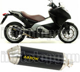 Non-Catalytic Exhaust Tip With Sound Certification Race-Tech Black Aluminium Stainless Steel - Arrow Special Parts Compatible With Honda Integra 700 (2012-2013)