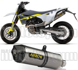 Non-Catalytic Exhaust Tip With Sound Certification Race-Tech Aluminium Carbon - Arrow Special Parts Compatible With Husqvarna 701 Supermoto (2021-2024)
