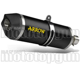 Non-Catalytic Exhaust Tip With Sound Certification Race-Tech Black Aluminium Carbon - Arrow Special Parts Compatible With Ktm 690 Smc (2009-2016)