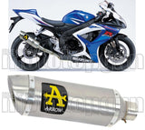 Exhaust Tip With Noise Certification Thunder Aluminium Stainless Steel - Arrow Special Parts Compatible With Suzuki Gsx-R 750 Ie (2006-2007)