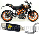 Non-Catalytic Exhaust Tip With Sound Certification Thunder Black Aluminium Stainless Steel - Arrow Special Parts Compatible With Ktm 390 Duke (2013-2016)