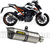 Non-Catalytic Exhaust Tip With Sound Certification Thunder Titanium Carbon - Arrow Special Parts Compatible With Ktm 390 Duke (2017-2020)