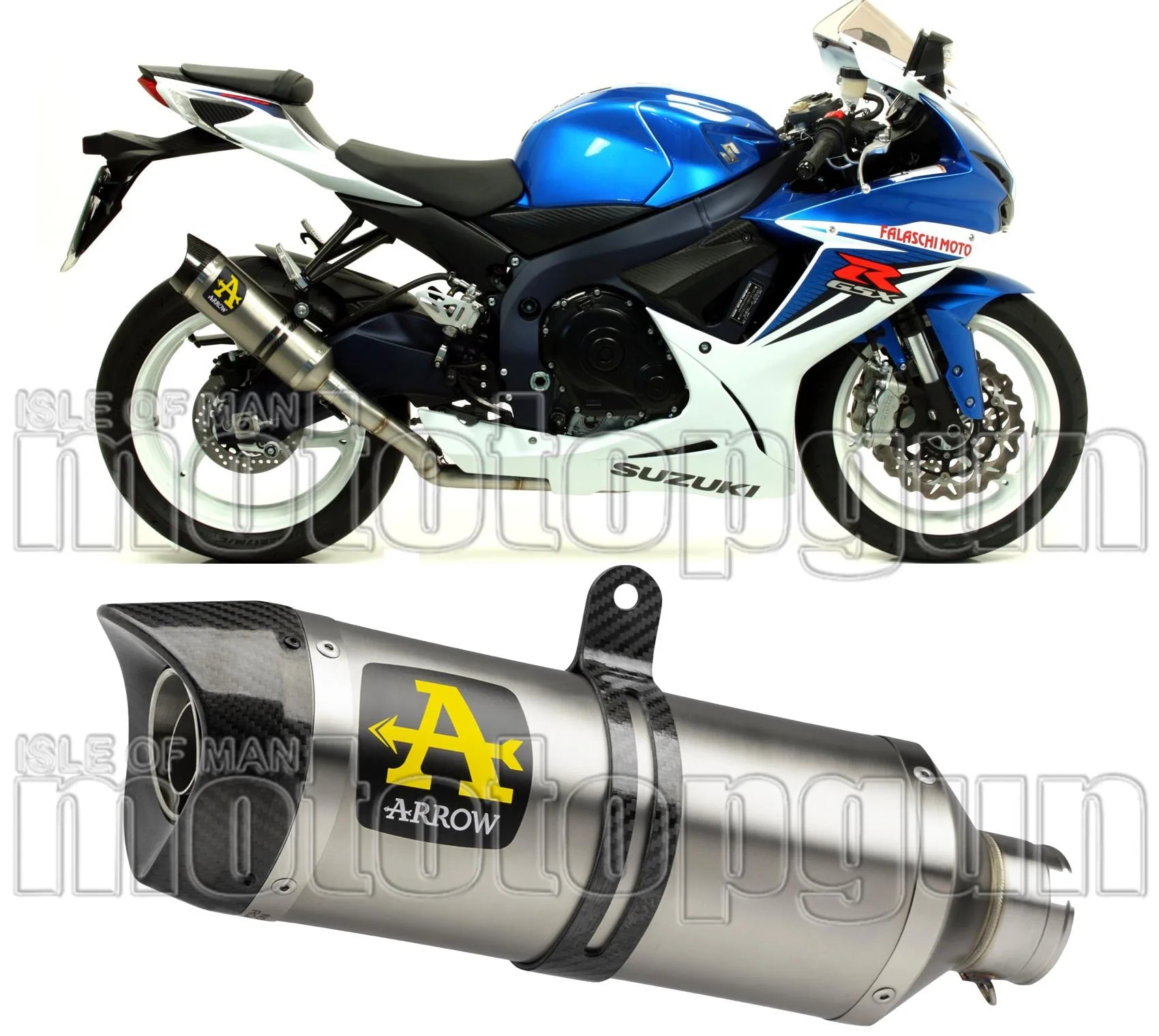 Exhaust Tip With Noise Certification Thunder Aluminium Carbon - Arrow Special Parts Compatible With Suzuki Gsx-R 600 Ie (2011-2016)