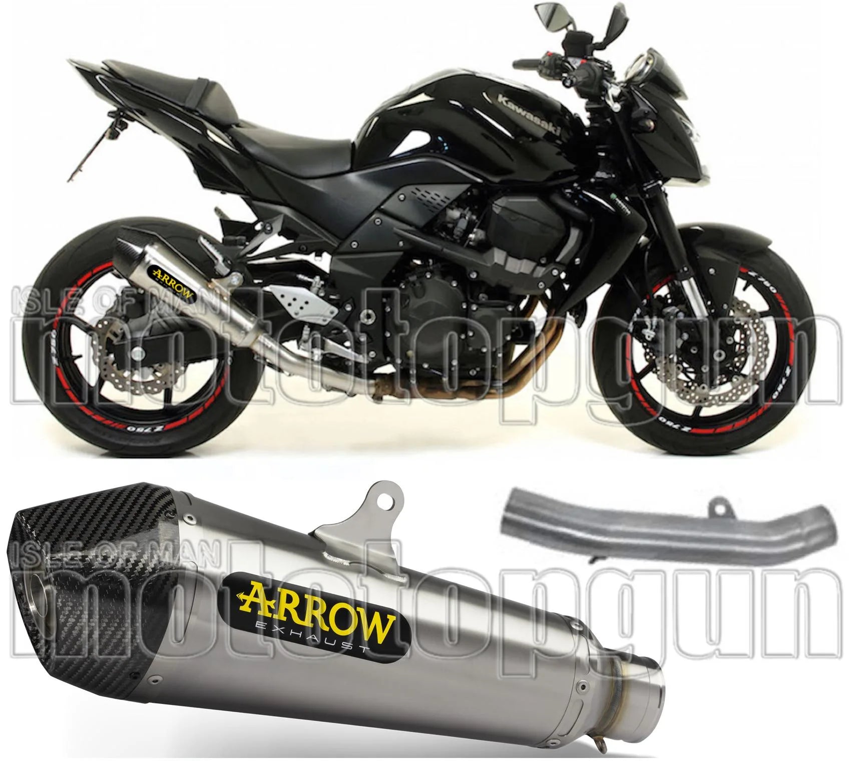 Exhaust Tip With Noise Certification X-Kone Nichrom Carbon - Arrow Special Parts Compatible With Kawasaki Z 750 (2007-2014)
