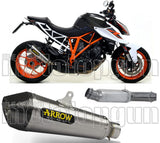 Non-Catalytic Exhaust Tip With Sound Certification X-Kone Nichrom Carbon - Arrow Special Parts Compatible With Ktm Duke 1290 (2017-2019)
