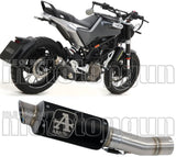 Exhaust Tip With Noise Certification Gp2 Gp-2 Black Nichrom Stainless Steel - Arrow Special Parts Compatible With Husqvarna Svartpilen 401 (2020-2023)