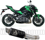 Exhaust Tip With Noise Certification Gp2 Gp-2 Black Nichrom Stainless Steel - Arrow Special Parts Compatible With Kawasaki Z 900 (2017-2019)