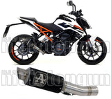 Exhaust Tip With Noise Certification Gp2 Gp-2 Black Nichrom Stainless Steel - Arrow Special Parts Compatible With Ktm 125 Duke (2017-2020)