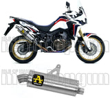 Exhaust Tip With Noise Certification Maxi Race-Tech Aluminium Stainless Steel - Arrow Special Parts Compatible With Honda Crf 1000 L Africa Twin (2016-2019)