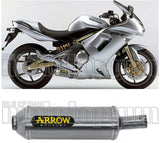 Exhaust Tip With Noise Certification Maxi Race-Tech Aluminium Stainless Steel - Arrow Special Parts Compatible With Kawasaki Er-6 N (2005-2011)
