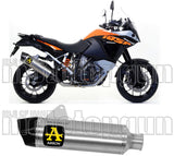 Exhaust Tip With Noise Certification Maxi Race-Tech Aluminium Carbon - Arrow Special Parts Compatible With Ktm 1050 Adventure (2015-2016)