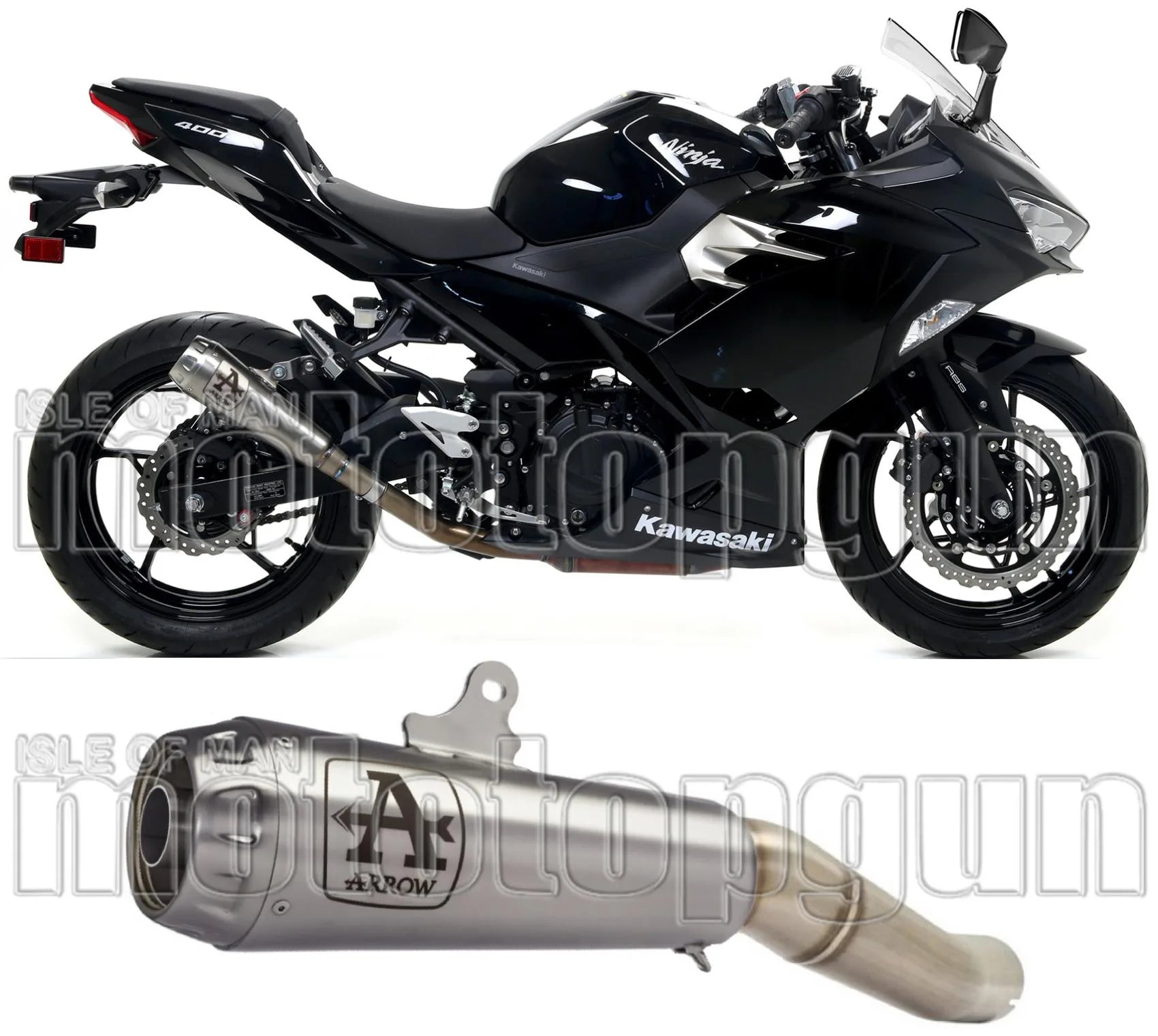 Exhaust Tip With Noise Certification Pro-Race Nichrom Stainless Steel - Arrow Special Parts Compatible With Kawasaki Z 400 (2023)