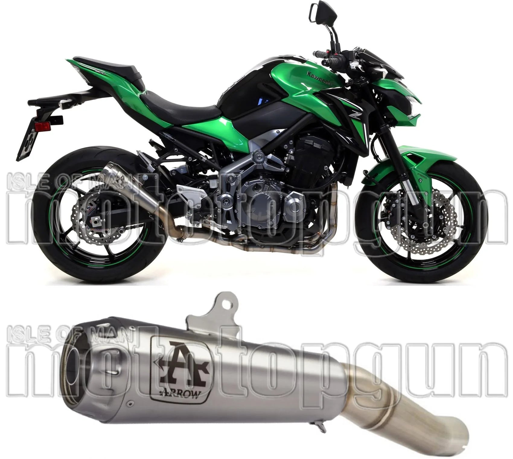 Exhaust Tip With Noise Certification Pro-Race Nichrom Stainless Steel - Arrow Special Parts Compatible With Kawasaki Z 900 A2 (2019-2024)