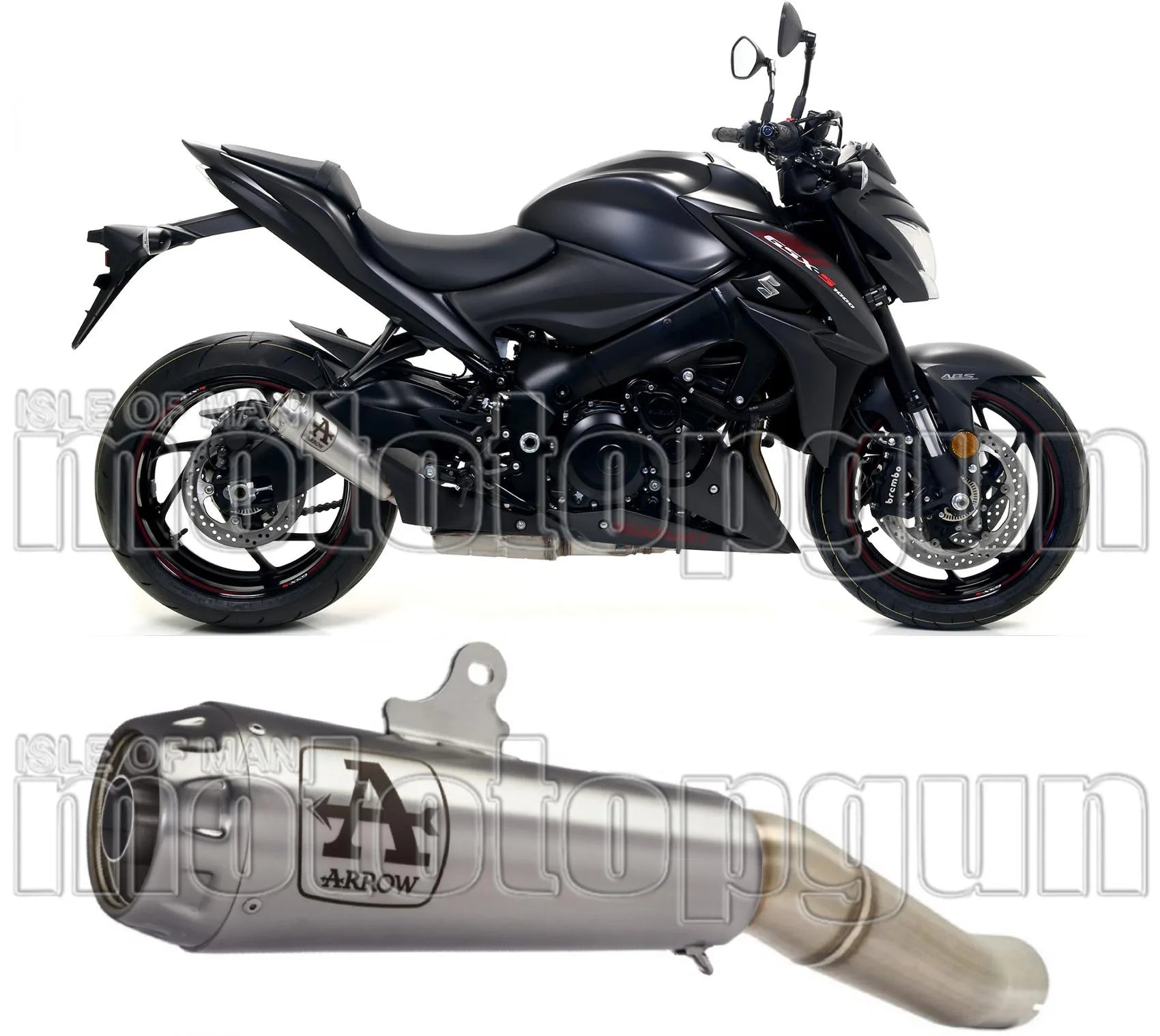 Exhaust Tip With Noise Certification Pro-Race Nichrom Stainless Steel - Arrow Special Parts Compatible With Suzuki Katana 1000 (2019-2020)