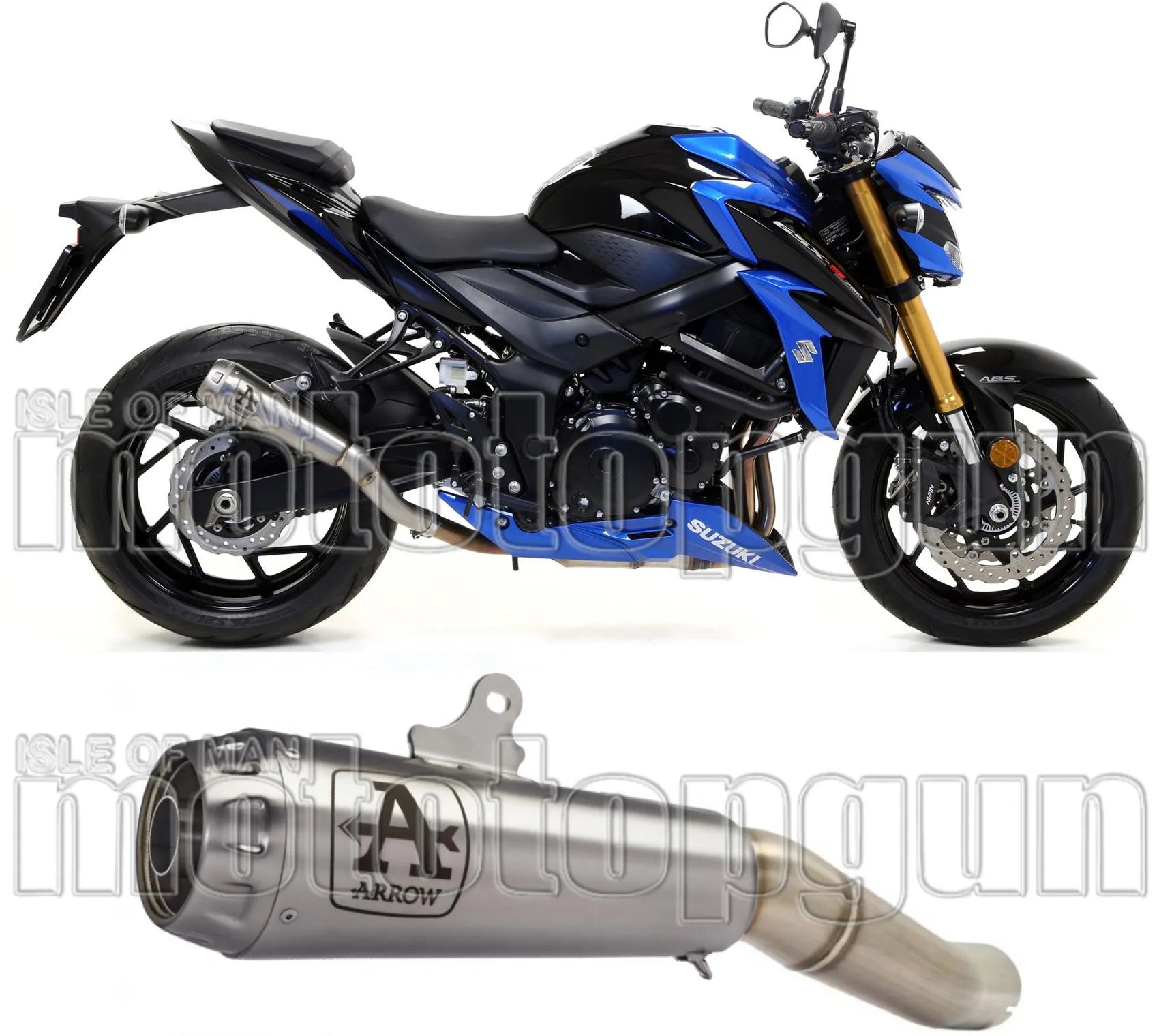 Exhaust Tip With Noise Certification Pro-Race Nichrom Stainless Steel - Arrow Special Parts Compatible With Suzuki Gsx-S 750 (2017-2020)
