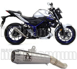 Exhaust Tip With Noise Certification Pro-Race Nichrom Stainless Steel - Arrow Special Parts Compatible With Yamaha Mt-03 (2016-2017)