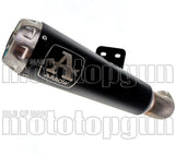 Exhaust Tip With Noise Certification Pro-Race Black Nichrom Stainless Steel - Arrow Special Parts Compatible With Brixton Felsberg 125 X (2019-2020)