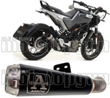 Exhaust Tip With Noise Certification Pro-Race Black Nichrom Stainless Steel - Arrow Special Parts Compatible With Husqvarna Svartpilen 401 (2020-2023)