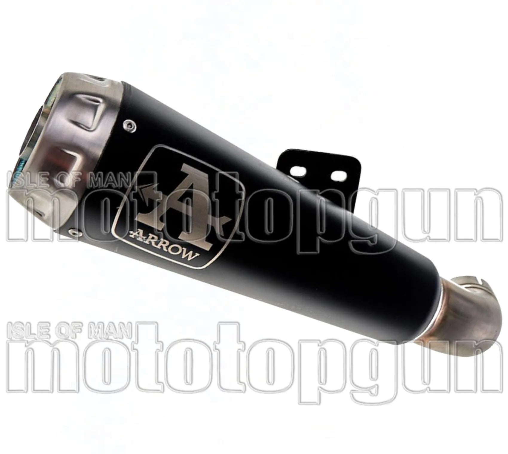 Exhaust Tip With Noise Certification Pro-Race Black Nichrom Stainless Steel - Arrow Special Parts Compatible With Suzuki Gsx-S 750 (2017-2020)