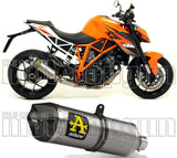 Exhaust Tip With Noise Certification Race-Tech Titanium Carbon - Arrow Special Parts Compatible With Ktm 1290 Superduke Gt (2017-2021)