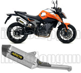 Exhaust Tip With Noise Certification Race-Tech Aluminium Carbon - Arrow Special Parts Compatible With Ktm 790 Duke (2018-2020)