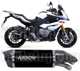 Exhaust Tip With Noise Certification Race-Tech Black Aluminium Carbon - Arrow Special Parts Compatible With Bmw S 1000 Xr (2017-2019)