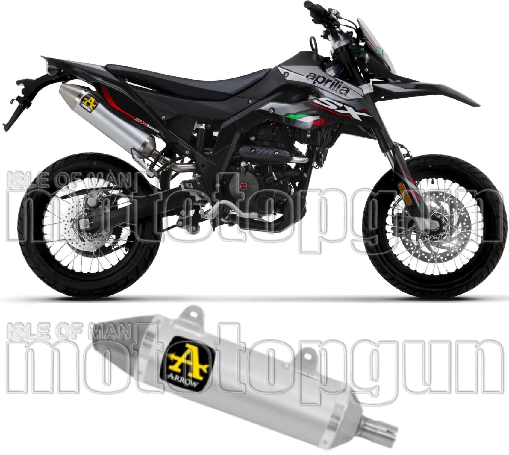 Exhaust Tip With Noise Certification Thunder Aluminium Stainless Steel - Arrow Special Parts Compatible With Um Dsr Ex 125 (2018-2020)