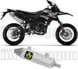 Exhaust Tip With Noise Certification Thunder Aluminium Stainless Steel - Arrow Special Parts Compatible With Malaguti Xsm 125 4T (2019-2020)